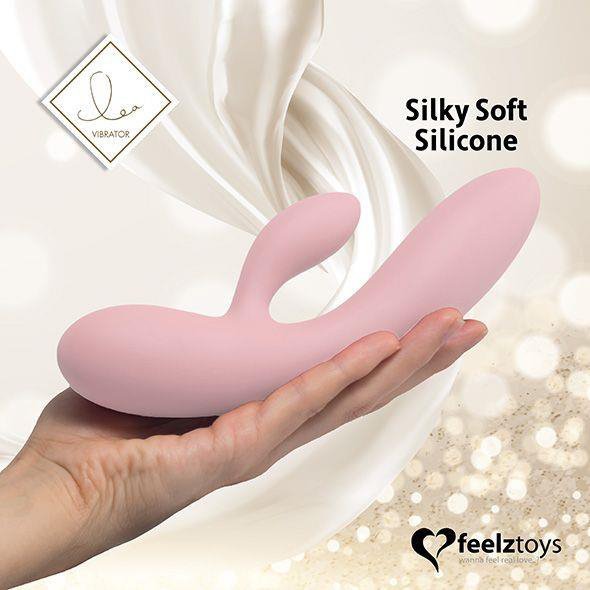 Wibrujący masażer z króliczkiem FeelzToys Lea Rabbit jasny róż