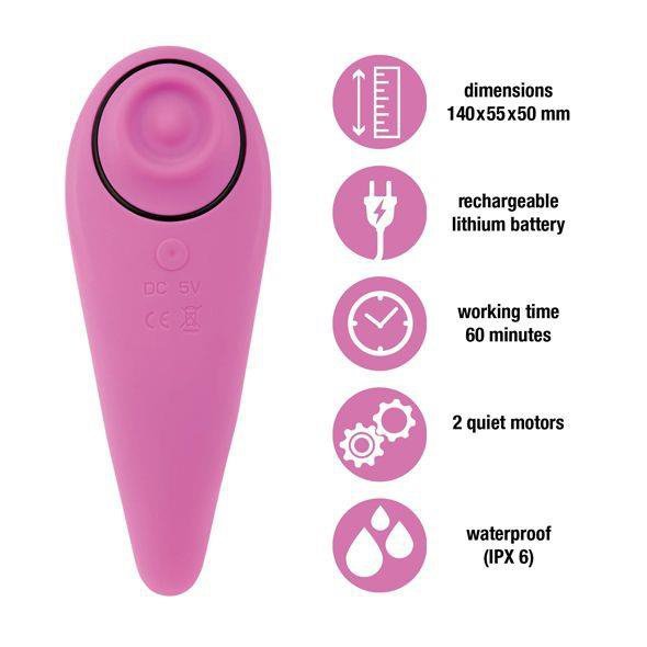 Wibrujący masażer łechtaczkowy FeelzToys FemmeGasm róż