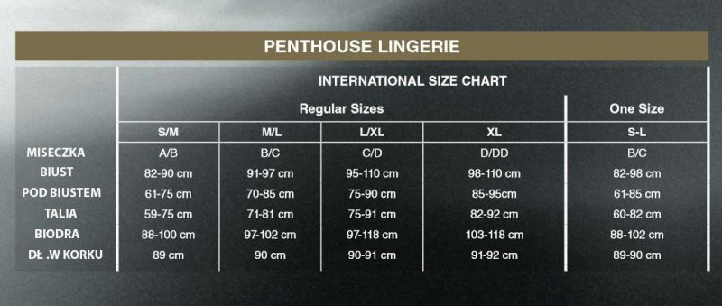 Bielizna erotyczna Double spice black S/M PENTHOUSE