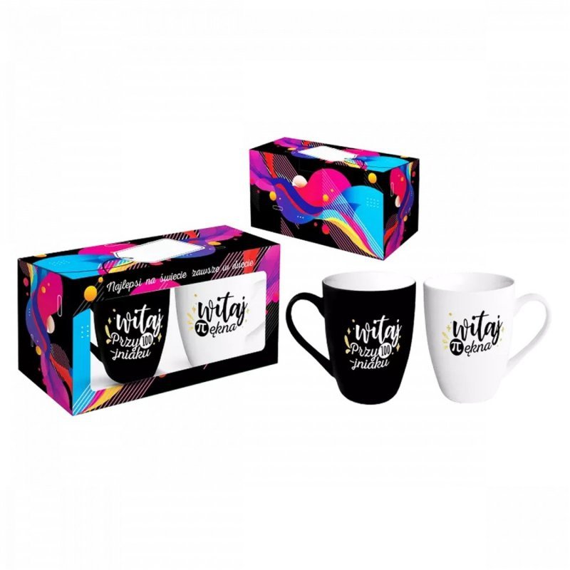 Kubki On&amp;Ona-Witaj przystojniaku/Witaj piękni - zestaw dwóch kubków baryłka soft 300ml