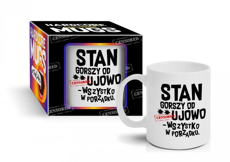 Hardcore mugs - kubek Boss 300ml - Stan gorszy od…ujowo