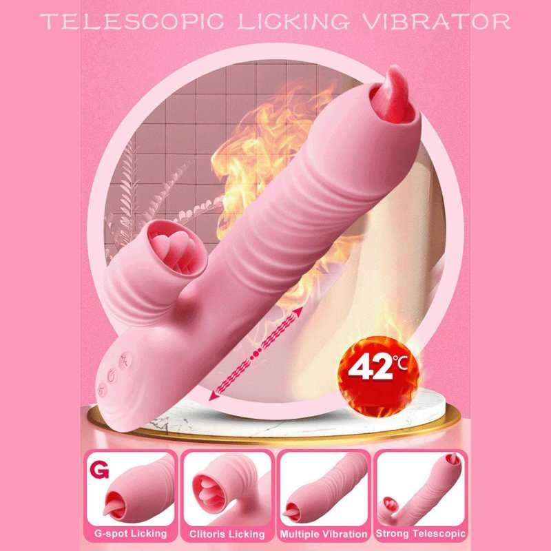 Potężny wibrator liżący cipkę różowy Fanny usb