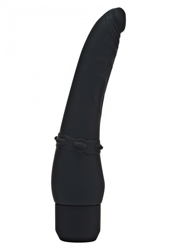 Klasyczne wibrujące dildo smukłe czarne 21 cm