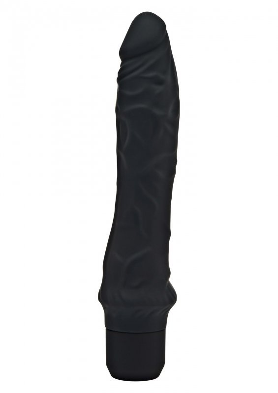 Klasyczne wibrujące dildo czarne 25 cm