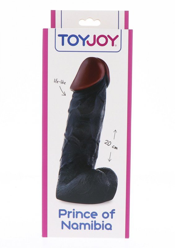 Afrykańskie dildo z jądrami żylasty penis 20 cm 