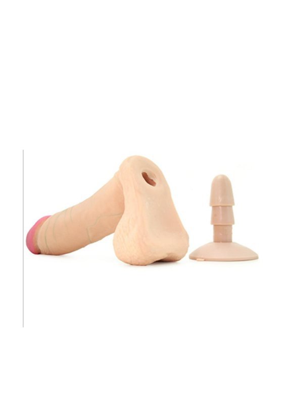 Bardzo realistyczne żylaste dildo z przyssawką 20 cm