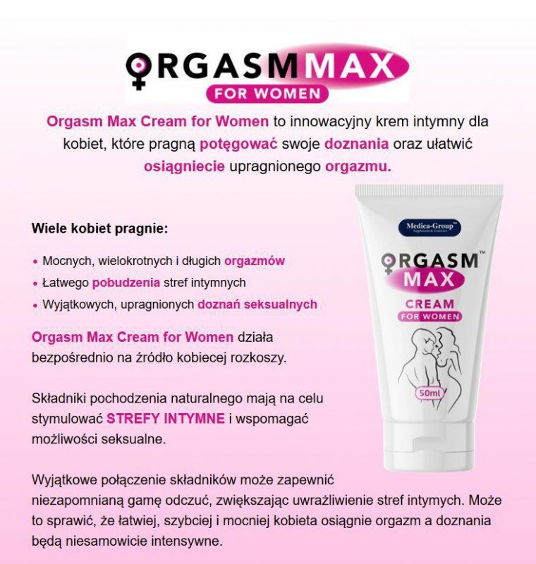 Krem potęgujący orgazm Orgasm Max 50 ml