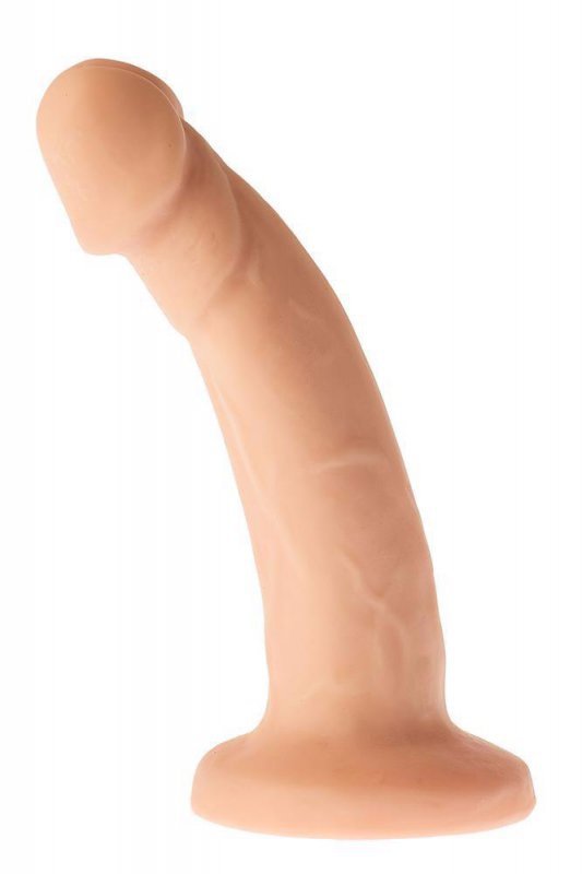 Realistyczne zakrzywione dildo na przyssawce 18 cm