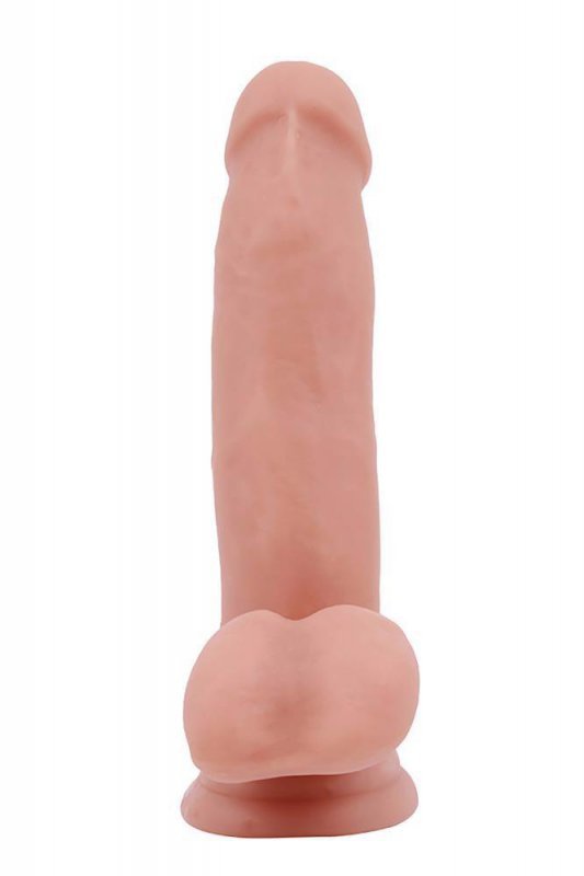 Realistyczne miękkie dildo na przyssawce z jądrami 18 cm