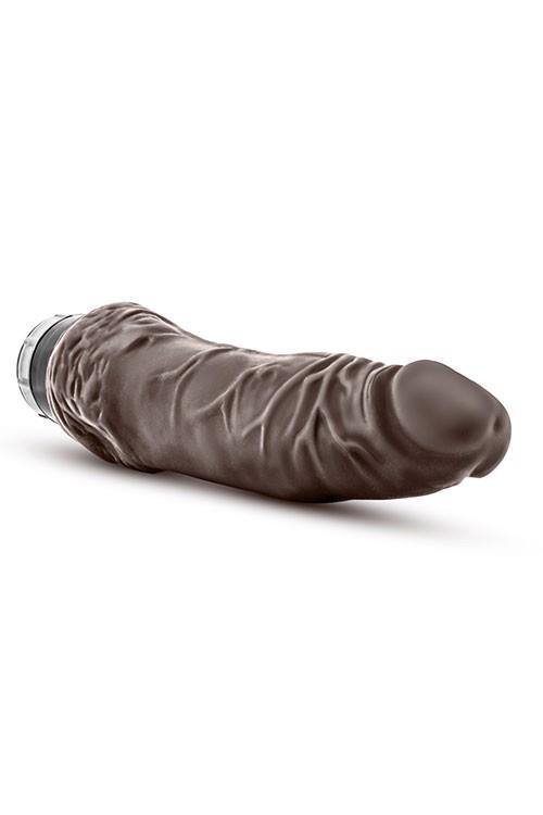 Realistyczny wibrator sztuczny penis brązowy 21,5 cm