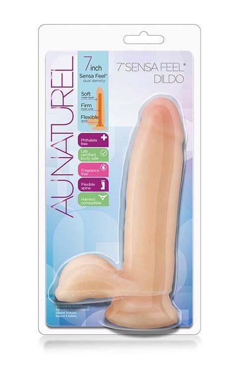 Naturalne dildo z żyłami jądrami na przyssawce 17 cm 