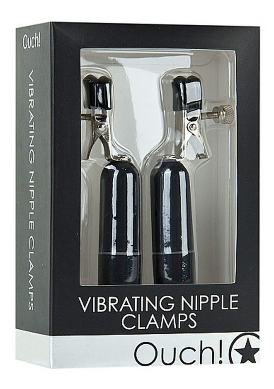 Vibrating nipple clamps - black