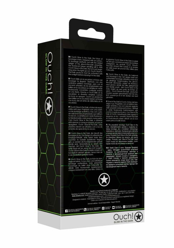 Butt plug with cock ring - gitd - neon green/black