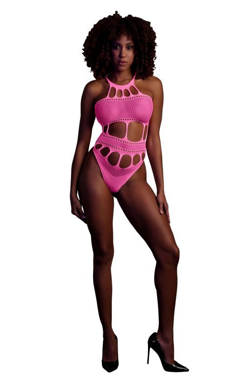 Body with Grecian Neckline - neon pink - XS/XL