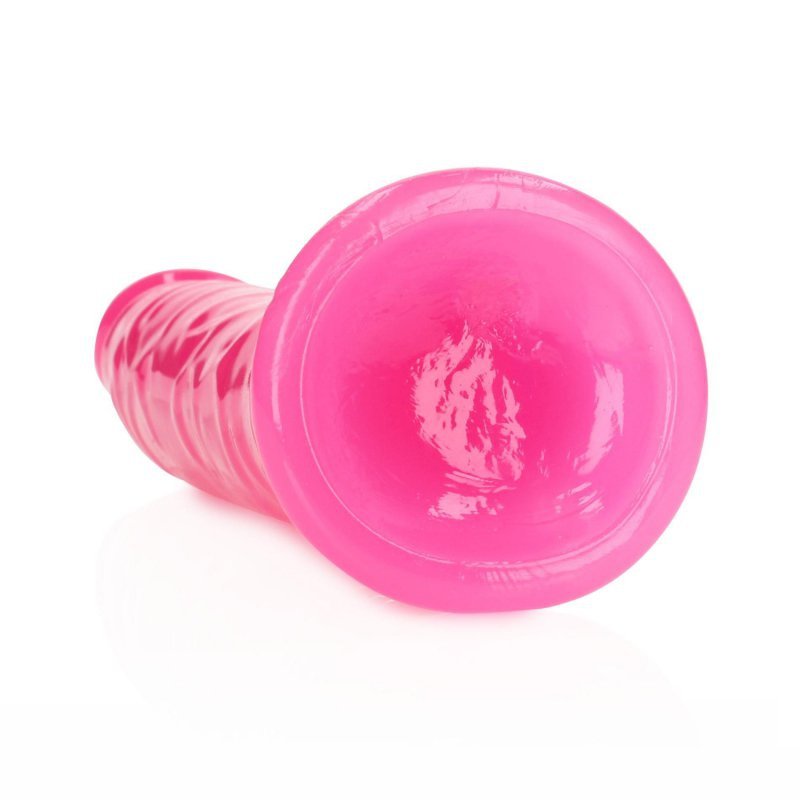 Slim Realistic Dildo with Suction Cup - Glow in the Dark - 9&#039;&#039; / 22,5 cm