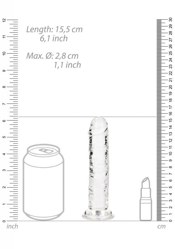 Realistyczne transparentne dildo na przyssawce  14,5 cm