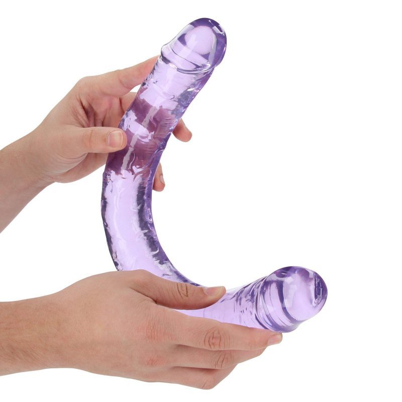 Realistyczny podwójny dildo dong dwustronny - 45 cm Fiolet