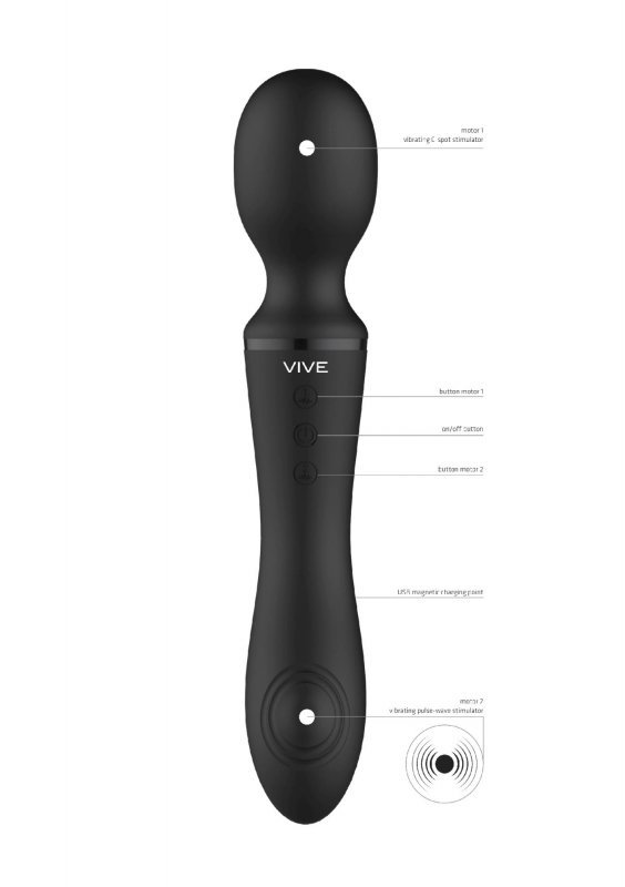 Enora - wand &amp; vibrator - black