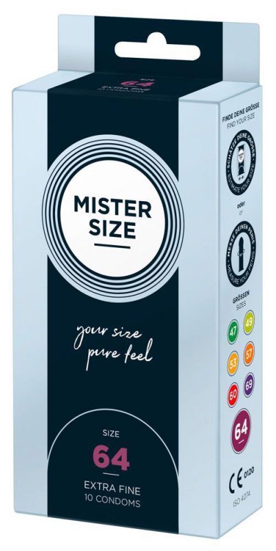 Prezerwatywy naturalny lateks Mister Size 64mm 10 sztuk