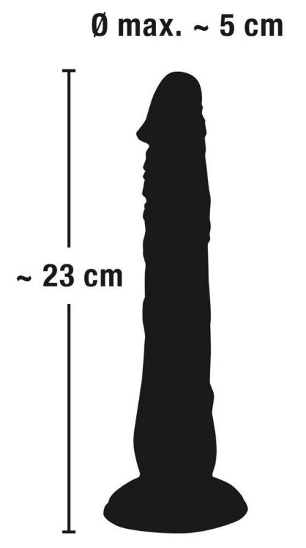 Realistyczne wąskie dildo penetrator pochwy 18 cm