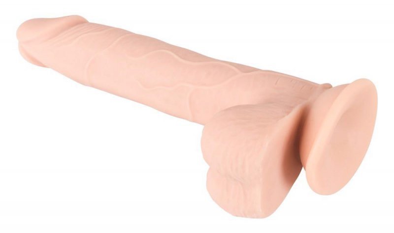 Elastyczne realistyczne dildo penis z przyssawką 24 cm