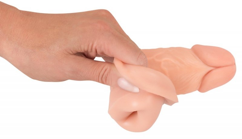 Realistyczna nakładka na penisa przedłużka żylasta + 4 cm