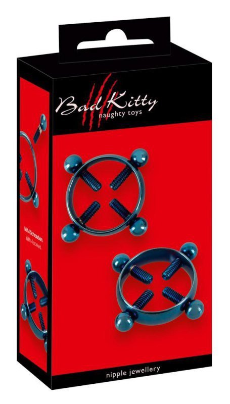 Zaciski klamerki na sutki śruby Bad Kitty nipple jewellery 