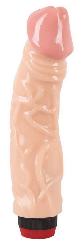 Realistyczny zakrzywiony wibrator cielisty 23 cm