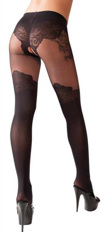 Sex rajstopy z dziurką odkryte Cottelli 2