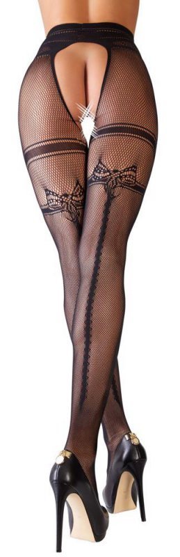 Sex rajstopy z dziurką odkryte Cottelli L/XL