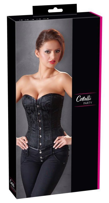 Sexy czarny gorset erotyczny Cottelli XL
