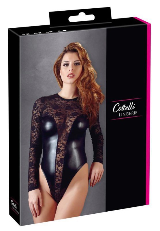 Błyszczące seksowne body bielizna Cottelli  S