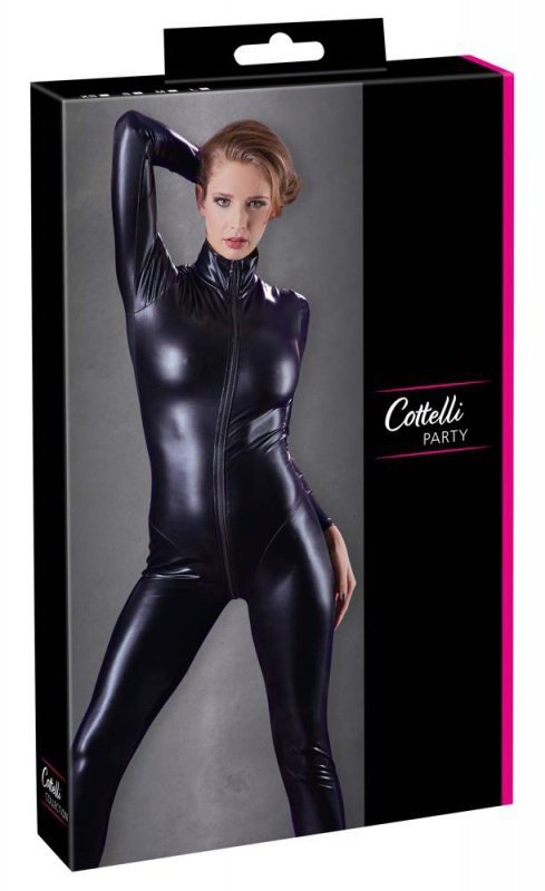 Kostium erotyczny błyszczący catsuit Cottelli  XS