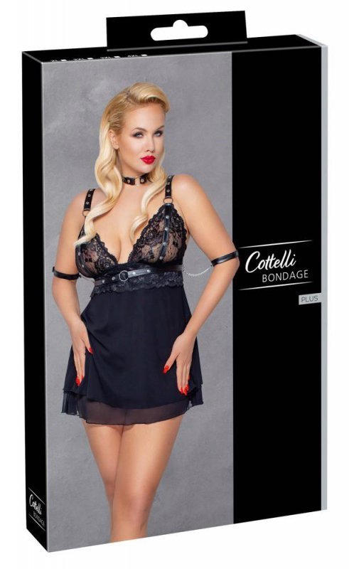 Seksowna koronkowa koszulka babydoll Cottelli XL