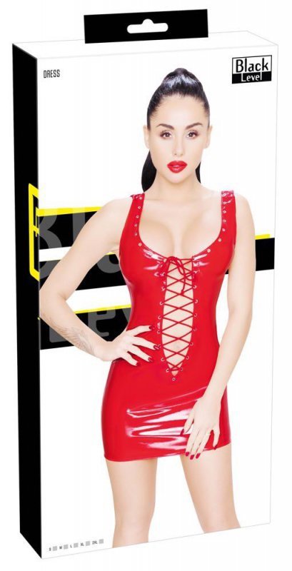 Vinyl dress red M
