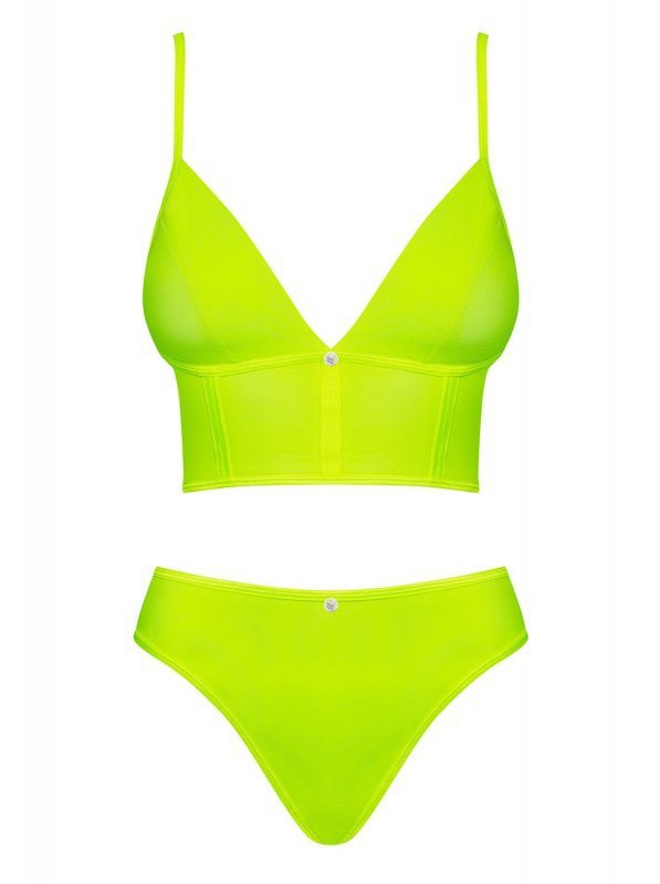 Obsessive Neonia top i figi żółty  S/M