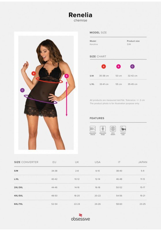 Obsessive Renelia koszulka i stringi  S/M