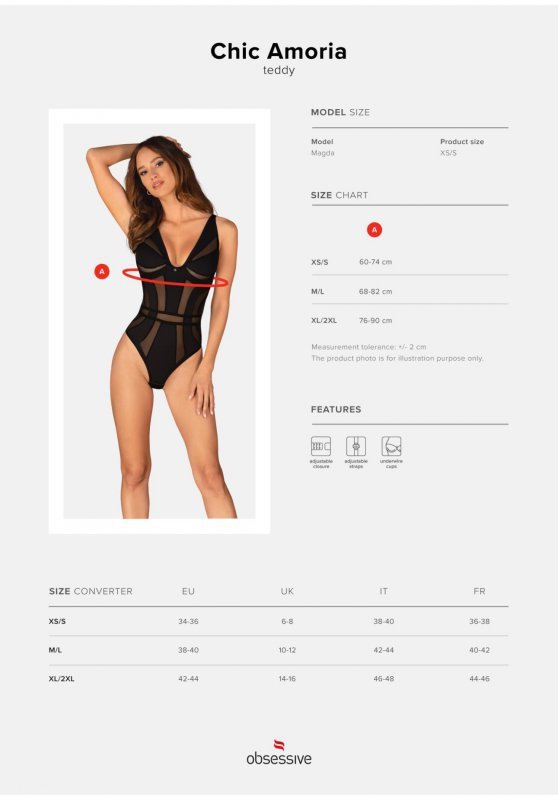Obsessive Chic Amoria seksowne body  XS/S