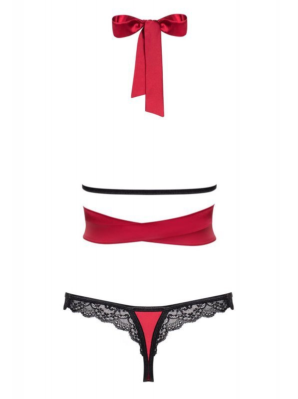 Obsessive Sensuelia komplet 2-częściowy czerwony L/XL