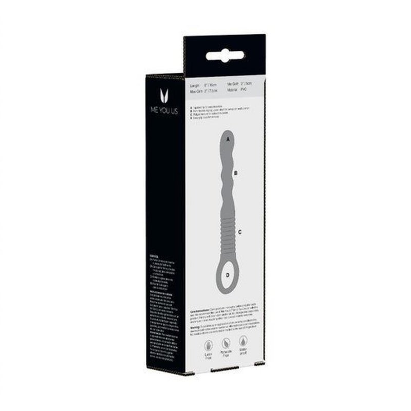 Wyprofilowane dildo analne prążki z pierścieniem