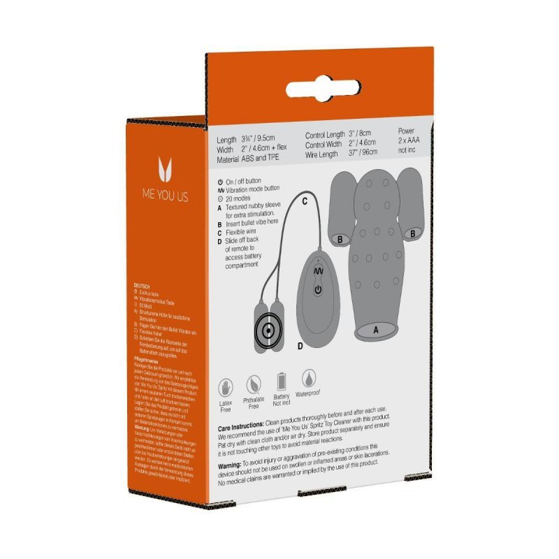 Masturbator męski z wibracjami Me You Us Dual Power Masturbation Sleeve
