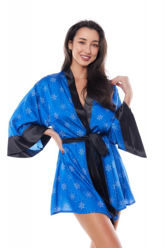 Damski szlafrok Aster Robe niebieski L/XL