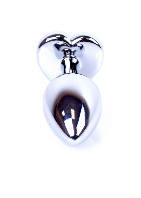 Korek analny z diamentem serce Jewellery Silver  Heart PLUG- Black