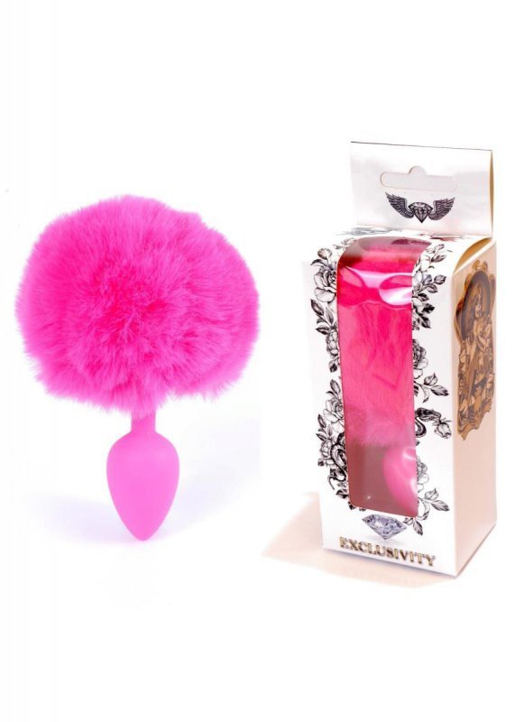 Korek analny ogonek króliczka Jewellery Silicon PLUG - Bunny Tail - Pink