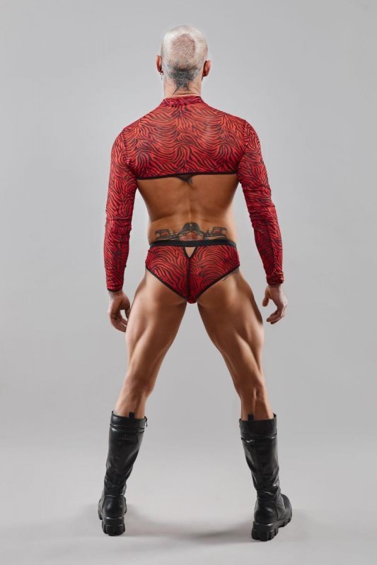 Męskie majtki brazyliany chippendales błyszczące - XL