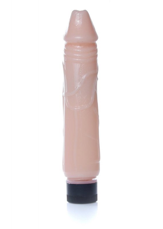 Mocny wibrator żelowy jak prawdziwy penis cielisty 22 cm