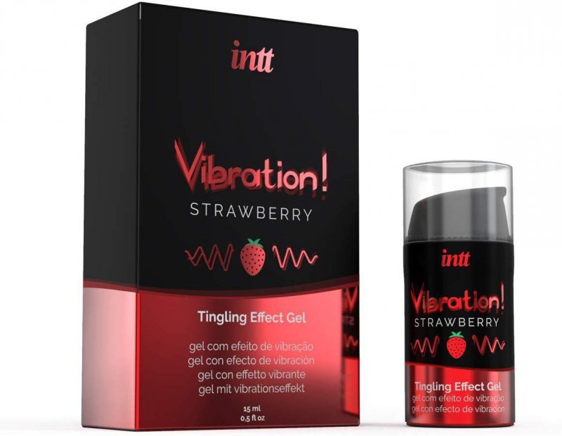 Żel vibration strawberry 15 ml