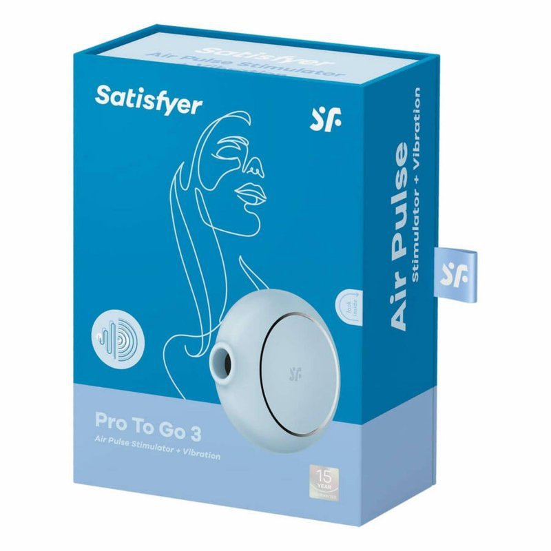 Masażer ssący pulsujący Satisfyer Pro To Go 3  błękitny