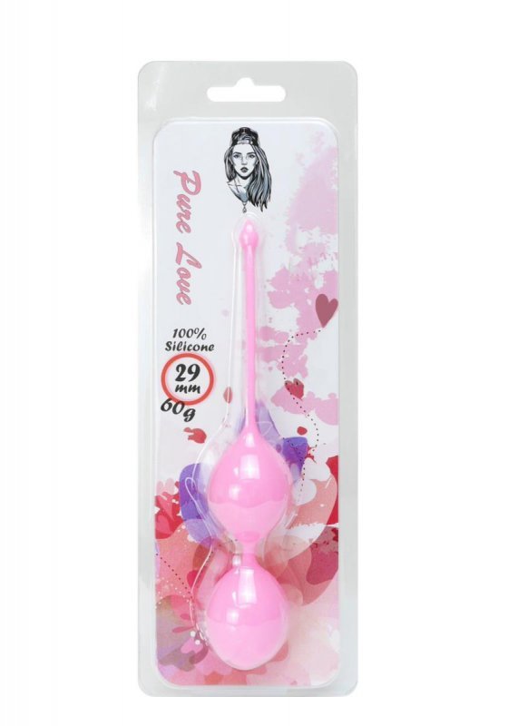 Silicone kegel balls 29mm 60g pink - boss series