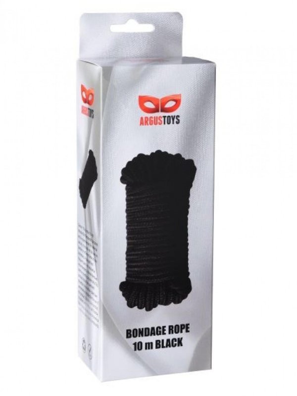 Black bondage rope 10m